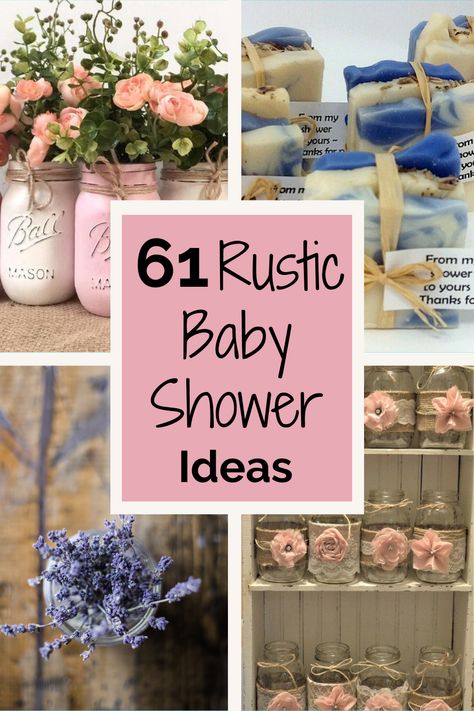 Planning a Rustic Baby Shower? Need some inspiration? These 61 creative ideas are just what you need to plan the Rustic Baby Shower of your dreams! rustic baby shower, baby shower, rustic baby shower decor, rustic baby shower food, rustic baby shower ideas Barn Themed Baby Shower Ideas, Rustic Baby Shower Ideas For Girls Decor, Baby Shower Baby Photos Of Parents, Country Chic Baby Shower Ideas, Rustic Baby Girl Shower Ideas, Rustic Baby Shower Ideas Girl, Country Baby Shower Ideas Girl, Cowgirl Baby Shower Centerpieces, Rustic Boy Baby Shower Ideas