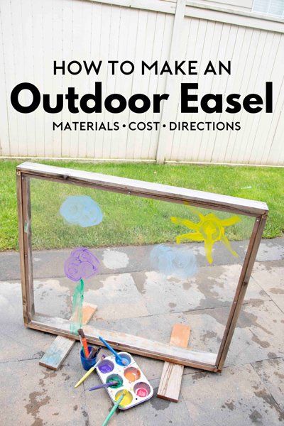 Outdoor Easel For Kids, Diy Backyard Toys, Diy Outdoor Classroom Ideas, Diy Toddler Backyard Ideas, Water Play Area Outdoor, Preschool Outside Play Areas, Backyard Fun For Toddlers, Toddler Backyard Play Area Diy, Diy Kid Outdoor Play Area