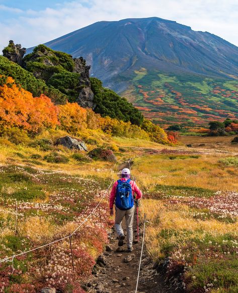 Parks In Japan, Skiing Locations, Japan Hokkaido, Mountain Trekking, Natural Hot Springs, Best National Parks, Hokkaido Japan, Overseas Travel, Spring Blooms