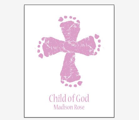 Cross Footprint Art PERSONALIZED christian by redmorningstudios Bible Footprint Art, Christian Baby Art, Nicu Crafts, Baby Footprint Crafts, Baby Footprint Art, Baby Artwork, Baby Baptism Gifts, Nursery Crafts, Baby Bible