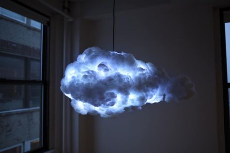 The Cloud is an interactive lamp and speaker system, designed to mimic a thundercloud in both appearance and entertainment. Using motion sensors the cloud detects a user's presence and creates a unique lightning and thunder show dictated by their movement.    https://vimeo.com/86711365  The #Concept #Diylighting #Lamp #Lighting #Lightingdesign #Pendantlamp #Tutorial Outdoor Lighting Design, Diy Outdoor Lighting, Cloud Lamp, Neutral Furniture, Cotton Clouds, Cloud Lights, Outdoor Light Fixtures, Storm Clouds, Colorful Furniture