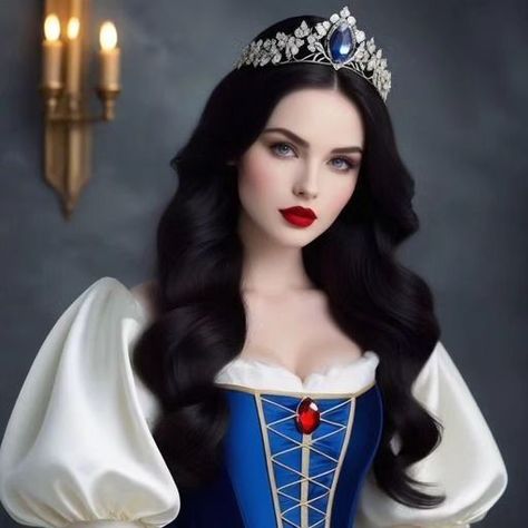 Snow White Inspired Outfits Women, Snow White Long Hair, Goth Snow White, Snow White Aesthetic, Snow White Makeup, Snow White Dress, Iconic Movie Characters, Cinderella Cosplay, Snow White Costume