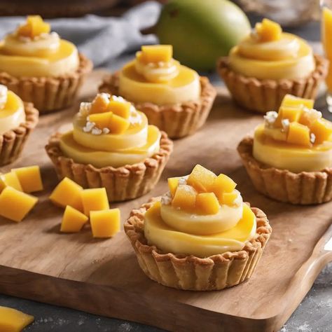 Mango Tartlets, Mini Tart Recipes, Mango Slices, Mango Tart, Lunch Ideas Healthy, Dinner Ideas Easy, Family Dinner Ideas, Easy Lunch Ideas, Tarts Crust