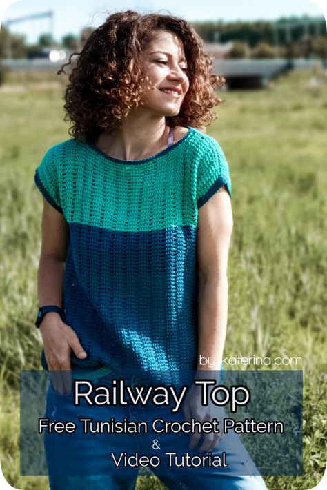 Tunisian Crochet Vest Patterns, By Katerina Crochet, Tunisian Crochet Vest Pattern Free, Tunisian Crochet Top Patterns Free, Tunisian Crochet Clothes, Tunisian Crochet Sweater Pattern, Tunisian Crochet Sweater Patterns, Tunisian Crochet Sweater Pattern Free, Tunisian Crochet Patterns Free