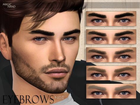 Lotes The Sims 4, Sims 4 Hair Male, The Sims 4 Cabelos, Sims 4 Cc Eyes, Sims 4 Tsr, Sims Baby, The Sims 4 Skin, Mens Facial Hair Styles, Guys Eyebrows