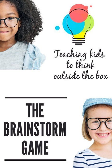 The Brainstorm Game: Teaching kids to think outside the box. A great game for encouraging creatiev and divergent thinking. Creative Thinking Activities, Philosophy For Children, Brainstorming Activities, Art Rubric, Homeschooling Preschool, Thinking Games, Divergent Thinking, Critical Thinking Activities, Problem Solving Activities