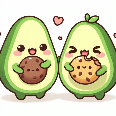 Avocado Drawing Cute, Avocado Drawing, Avocado Couple, Couple Eating, Animal Images, Cute Avocado, Tattoo Trends, Top Secret, Animals Images