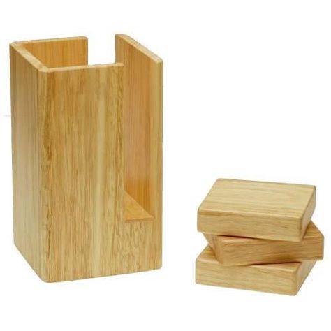 This set of 4 ETAC Wooden Bed Risers can be used to raise the height of most beds and other larger items of furniture. The furniture height is easily adjusted by use of the detachable blocks supplied. Wood Bed Risers, Bed Raisers, Iron Metal Bed, Lofted Dorm Beds, Ikea Malm Bed, Furniture Risers, Malm Bed, Bed Risers, Murphy Bed Ikea