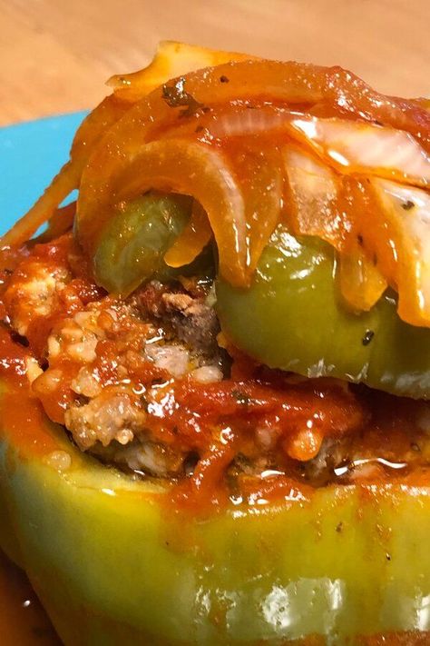 Beef and Rice Stuffed Bell Peppers | "I made this today for lunch and it was a BIG hit." #dinnerideas #dinnerrecipes #familydinnerideas #supper #supperideas Stuffed Bell Peppers Taste Of Home, Damn Delicious Stuffed Peppers, Stuffed Bell Peppers Instant Rice, Stuffed Bell Peppers With Sauce, Saucy Stuffed Bell Peppers, Southern Style Stuffed Bell Peppers, Minute Rice Stuffed Bell Peppers, The Best Stuffed Bell Peppers, Minute Rice Stuffed Peppers