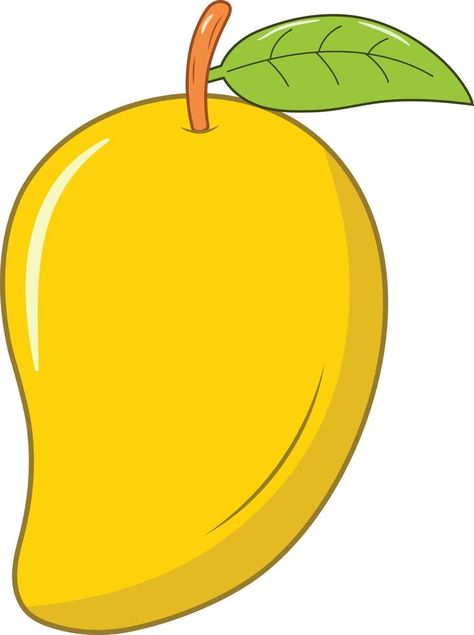 Fruits Illustration Art, Mango Images Fruit, Mango Drawing For Kids, Mango Picture, Drawing Of Fruits, Mango Illustrations, Mango Drawing, Fruits Pictures, Mango Clipart