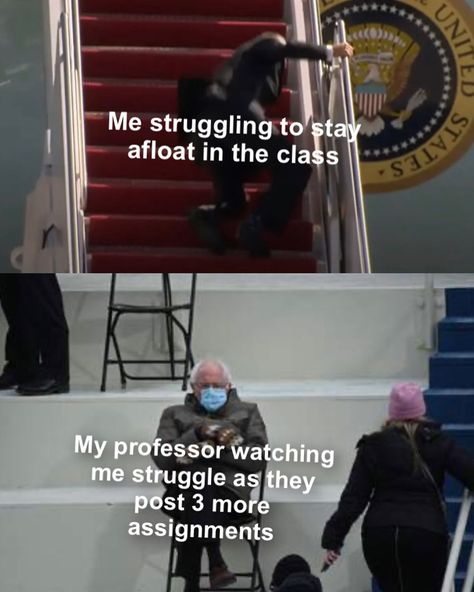 UofComedy • College Memes on Instagram: “Legendary combo _____________ #plane #stairs #staircase #falling #afloat #assignment #chair #sitting #collegememes #universitymemes…” Memes College Life, College Memes Funny Hilarious, College Memes Funny, Academic Humor, University Memes, College Meme, College Semester, Yik Yak, Class Memes