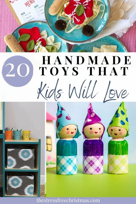 These handmade toys are perfect for Christmas, Easter, Birthdays, and any holidays you like to give gifts. They are toys that kids will cherish forever. Check out this roundup of 20 amazing DIY projects that will keep your children entertained for hours on end! Diy Christmas Gifts For Preschoolers, Kids Diy Gifts For Christmas, Diy Crinkle Toy, Diy Gifts For Preschoolers, Diy Christmas Gifts To Give Kids, Diy Christmas Gifts For Children, Kid Handmade Christmas Gifts, Kids Christmas Diy Gifts, Homemade Gifts For Kids For Christmas