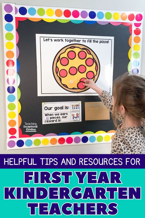 Did you just find out that you'll be teaching kindergarten for the first time? Are you feeling a little bit overwhelmed? That's totally natural! In this post, I'm sharing some helpful tips for first year kindergarten teachers. Whether you're a brand new teacher or just new to this teaching assignment, you'll find some helpful tips for teaching kindergarten for the first time. Kindergarten Classroom Management, Beginning Of Kindergarten, First Year Teachers, New Teacher, Kindergarten Learning, Kindergarten Teacher, Kindergarten Literacy, Teaching Kindergarten, Kindergarten Teachers