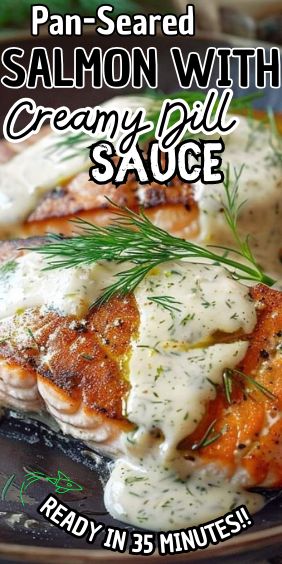 Salmon With Cucumber Dill Sauce, Cucumber Dill Sauce For Salmon, Salmon Recipes Dill Sauce, Creamy Dill Salmon Recipes, Creamy Garlic Salmon Recipes, Creamy Dill Sauce For Fish, Sauce To Go With Salmon, Dill Cream Sauce Salmon, Salmon With Dill Cream Sauce