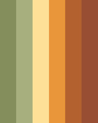 Seeing Eye to Eye Vegan Color Palette, Brown Complimentary Colors, Green Orange Color Palette, Sun Color Palette, Sunshine City, Vintage Colour Palette, Eye To Eye, Orange Color Palettes, Cool Color Palette