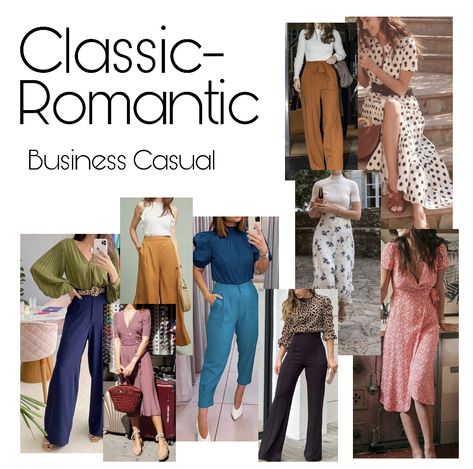 Romantic Body Type Capsule Wardrobe, Clothing For Romantic Body Type, Romantic Work Style, Romantic Style Inspiration, Kibbe Romantic Classic, Kibbe Romantic With Ingenue Essence, Kibbe Romantic Office Style, Romantic Natural Classic Essence, Romantic Style Capsule Wardrobe