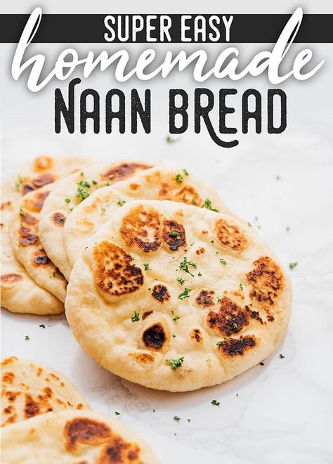 Want to make easy, authentic, Indian-style naan bread at home? This easy naan bread recipe is perfect to serve with your favorite soup, salad, or stew and even as a base for pizza. Try this easy naan recipe and enjoy authentic, Indian flatbread with your next dinner. So easy to make you’ll enjoy it often! #indian #naan #bread #homemade #indianrecipe #naanrecipe Easy Naan Bread, Easy Naan Recipe, Indian Naan, Easy Naan, Naan Bread Recipe, Vegetarian Asian, Pain Naan, Best Indian Recipes, Vegan Butternut Squash Soup