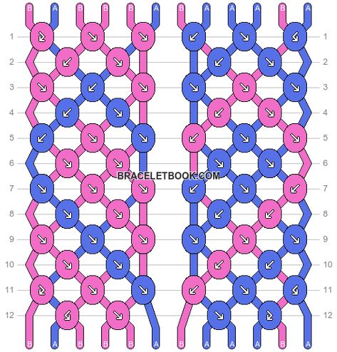 Matching Heart Friendship Bracelet, How To Make Bracelet Patterns, Normal Pattern Friendship Bracelet, Coffee Bracelet Pattern, Bracelet Book Heart Pattern, 5 Colour Bracelet Pattern, Friendship Bracelet Patterns 6 Strand, 2 Colour Bracelet Pattern, Matching Heart Bracelet Pattern