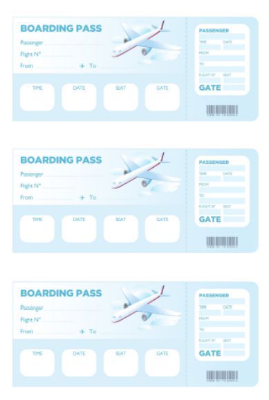 10+ Boarding Pass Templates: Free Printable Samples, Examples in Word and PDF Format - Template Sumo Hawaii Plane Tickets, Ticket Template Free Printables, Fake Plane Ticket, Ticket Template Printable, Ticket Design Template, Ticket Template Free, Drivers Licence, Ticket Printable, Surprise Vacation