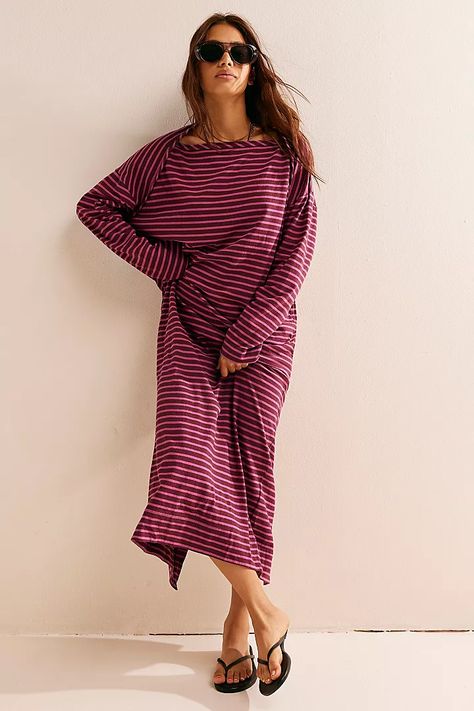 Tivoli Maxi | Free People Riga, Maxi Dress Blue, Dress Material, Dress Size Chart, Belleza Natural, Long Shirt, Color Stripes, Bandage Dress, Purple Dress