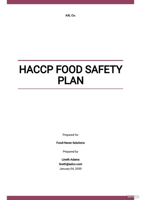 Haccp Plan Food Safety Template, Haccp Plan Food Safety, Safety Plan Template, Food Truck Business Plan, Food Safety Training, Restaurant Business Plan, Safety Plan, Truck Business, Safety Management System