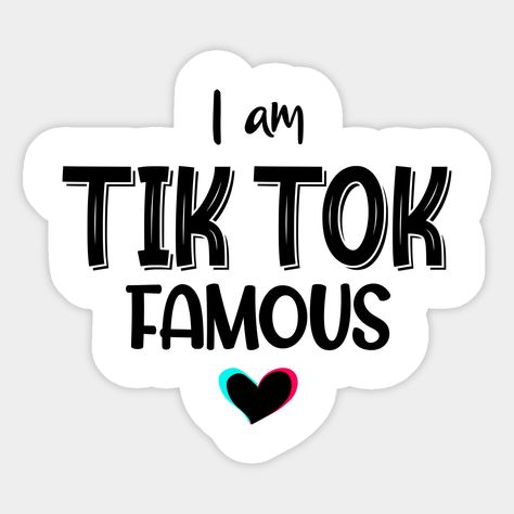 i am tik tok famous -- Choose from our vast selection of stickers to match with your favorite design to make the perfect customized sticker/decal. Perfect to put on water bottles, laptops, hard hats, and car windows. Everything from favorite TV show stick Aya Tiktok, Good Video Editing Apps, Tik Tok Famous, Tiktok Marketing, Text Graphics, Twitter Followers, Followers On Instagram, Visual Board, Win Win Situation