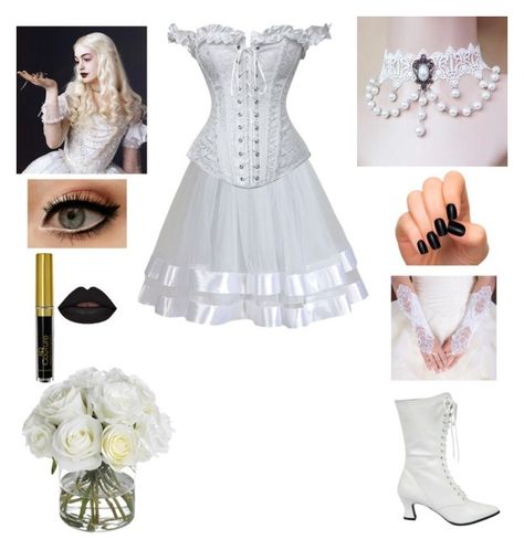 "The White Queen- Alice in Wonderland- Cosplay" by shadow-cheshire ❤ liked on Polyvore featuring Fit-to-Kill, Luxury Style, Diane James and Daisy Corsets White Halloween Costume Woman, Alice In Wonderland Themed Costumes, Alice In Wonderland Queen White, Alice In Wonderland Style Clothes, White Queen Inspired Outfit, Alice In Wonderland Costume White Queen, The White Queen Costumes, White Queen Alice In Wonderland Costume, White Queen Halloween Costume