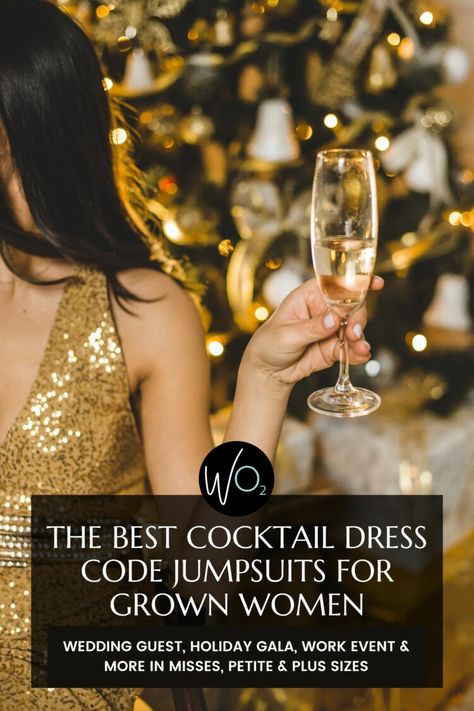 Best Cocktail Jumpsuits for Grown Women - Wardrobe Oxygen Cocktail Dress Jumpsuit, Cocktail Jumpsuits For Women, Jumpsuit Cocktail Outfit, Cocktail Attire Women Pants, Women’s Cocktail Attire, Cocktail Attire Women, Wedding Cocktail Attire For Women, Cocktail Outfits For Women Classy, Cocktail Party Outfit Night