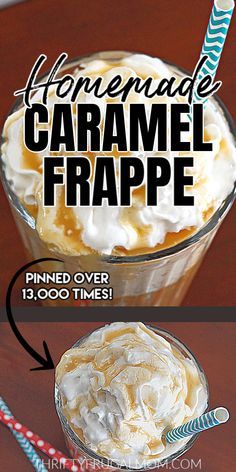 Mcdonalds Caramel Frappe, Frappe Recipes, Homemade Frappe, Carmel Frappe, Caramel Frappe Recipe, Frozen Coffee Drinks, Caramel Frappe, Homemade Coffee Drinks, Homemade Frappuccino