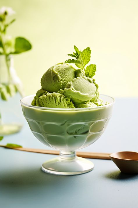 Delicious Matcha Green Tea Keto Ice Cream Recipe: Guilt-Free Indulgence #ketodiet #ketorecipes #lowcarb Matcha Green Tea Ice Cream, Keto Ice Cream Recipe, Ice Cream Matcha, Ice Cream Lab, Keto Friendly Ice Cream, Green Ice Cream, Matcha Mint, Mint Chip Ice Cream, Green Tea Ice Cream