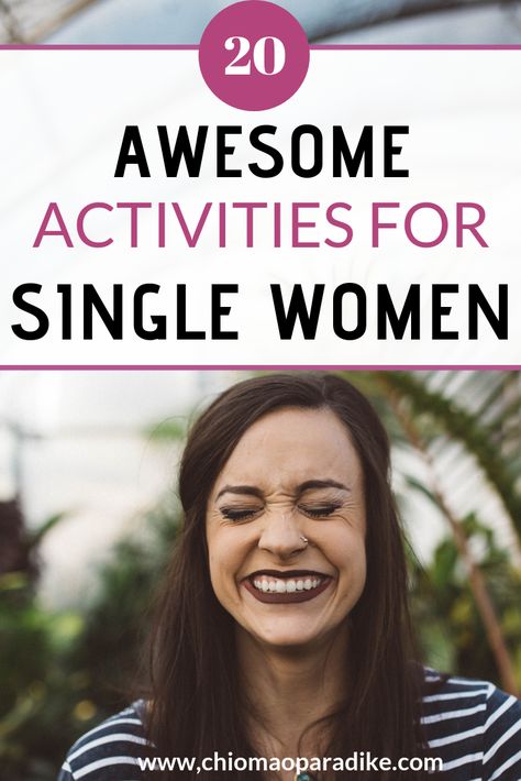 Transform your life as a single woman by trying our these 20 activities to keep you busy and fulfilled. Find your purpose and live with intention as a single Christian woman. Learn to enjoy your life and try out these 20 fun activities during the summer, holidays and every time of the year. #singleness #christianliving #findingpurpose #singlechristians Hobbies For Single Women, 40 And Single Woman Life, Single Life Aesthetic Pictures, How To Enjoy Being Single, Single During Holidays, Single At 40, Single Lifestyle, Solo Life, Happy Single Life