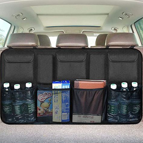 9 In-Car Organizers To Keep Your Family Tidy - A Girls Guide to Cars Suv Trunk Organization, Car Boot Organiser, Van Organization, Car Trunk Storage, Wallpaper Luxury, Trunk Organizer, Backseat Car Organizer, Large Storage Bags, Car Trunk Organization