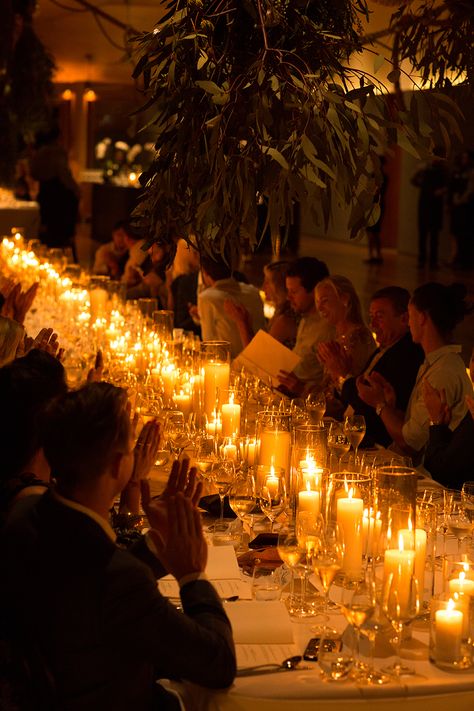 Kara Rosenlund, Candlelit Wedding, Candle Wedding Centerpieces, Birthday Dinner Party, Vogue Living, Gala Dinner, Luxury Event, Long Table, Wedding Dinner