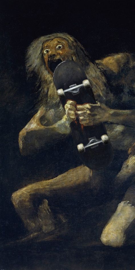 Saturn Eating His Son Francisco Goya, Saturn Eating His Son, Goya Saturn Devouring His Son, Goya Saturn, Saturn Devouring His Son, Francisco Goya, Pookie Wookie, Art Parody, Paul Cezanne