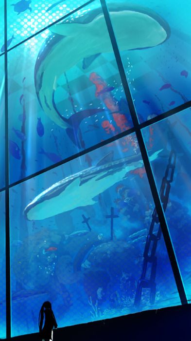 ocean aquarium Digital Scenery, Art Beat, Environment Concept Art, Ocean Art, Fantasy Landscape, Scenery Wallpaper, Anime Scenery, Pretty Art, Animation Art