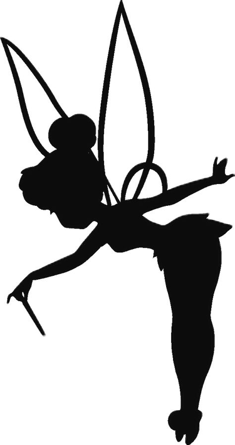 Tinkerbell Pumpkin Stencil, Procreate Images, Tinkerbell Pumpkin, Tinkerbell Silhouette, Tinker Bell Silhouette, Tinkerbell Cake Topper, Disney Pumpkin Stencils, Tinkerbell Svg, Pixie Hallow