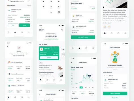 Reksadini - Mutual Funds Investment App by Hafizh Abhipraya for Pickolabs on Dribbble Creative App Design, Mutual Funds Investing, Investment App, Reward And Recognition, Ios App Design, Card Ui, Investing Apps, App Ideas, Savings And Investment