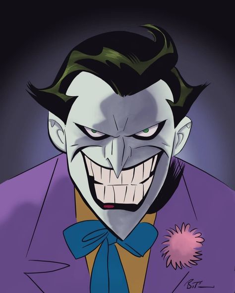 Joker By Bruce Timm Bruce Timm Joker, The Joker Animated, The Joker Cartoon, Joker Animated Series, Batman Joker Art, Joker Animated, Joker Art Drawing, Joker Sketch, Joker Cartoon