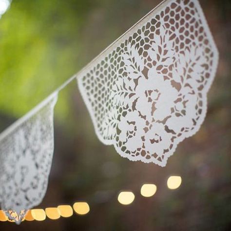 Elegant Mexican Wedding, Vintage Mexican Wedding, Papel Picado Wedding, Mexican Papel Picado, Wedding Flags, Hacienda Wedding, Papel Picado Banner, Aisle Runners, Fiesta Wedding