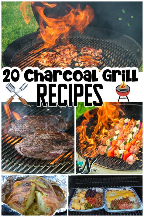 Discover the ultimate collection of charcoal grill recipes perfect for your next BBQ! From juicy burgers and tender ribs to smoky vegetables and unique desserts, our recipes will elevate your grilling game. Get inspired and fire up your charcoal grill to enjoy these delicious, smoky dishes that are sure to impress your family and friends. Happy grilling! Meat Grilling Recipes, Cooking On Charcoal Grill, Grilled Meats Ideas, Charcoal Grill Recipes Dinners, Grilling Recipes Charcoal, Best Charcoal Grill Recipes, Weber Charcoal Grill Recipes, For The Grill, Great Grilling Recipes