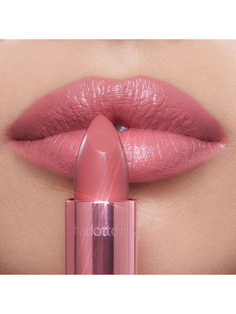 Charlotte Tilbury K.I.S.S.I.N.G Lipstick Pink Lips Makeup Look, Pink Nude Lipstick, Bridal Lipstick, Soft Pink Lipstick, Pink Lipstick Shades, Light Pink Lipstick, Neutral Lip Color, Mauve Lipstick, Face Art Makeup