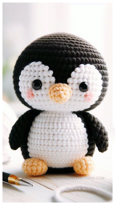 Crochet Patterns Penguin, Bunny Crochet Pattern Free Easy, Stuff Toy Crochet, Crochet Amigurumi Free Patterns Penguin, Free Amigurumi Penguin Pattern, Mini Crochet Penguin Pattern Free, Easy Penguin Crochet Pattern Free, Amigurumi Free Pattern Penguin, Free Pattern Crochet Elephant