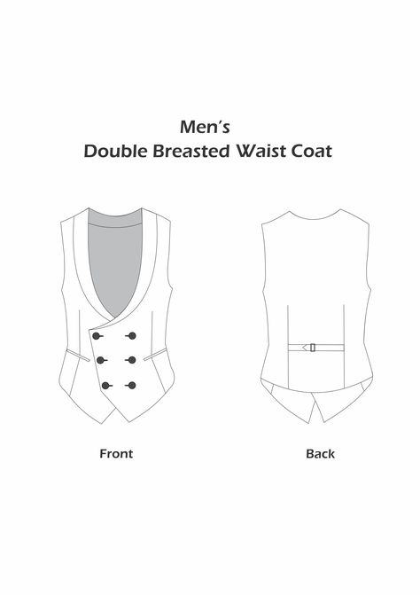 Double Breasted Waistcoat with Lapel Waist Coat Men, Suit Drawing, Waistcoat Designs, Pocket Square Styles, Double Breasted Vest, Mens Waistcoat, Double Breasted Waistcoat, Men's Waistcoat, Coats Men