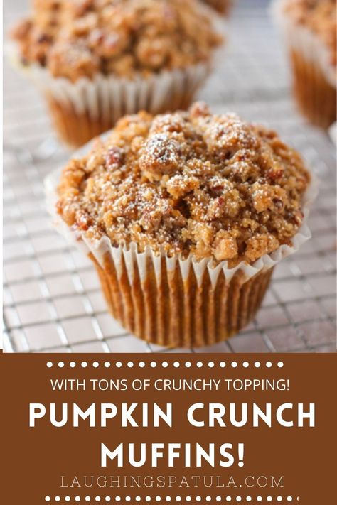 Pumpkin Pecan Crumble Muffins, Stuffed Pumpkin Muffins, Pumpkin Crunch Muffins, Pumpkin Nutella Muffins, Pioneer Woman Pumpkin Muffins, Crunch Topping Recipe, Popsicle Cocktail, Pumpkin Muffins Easy, Pumpkin Crunch