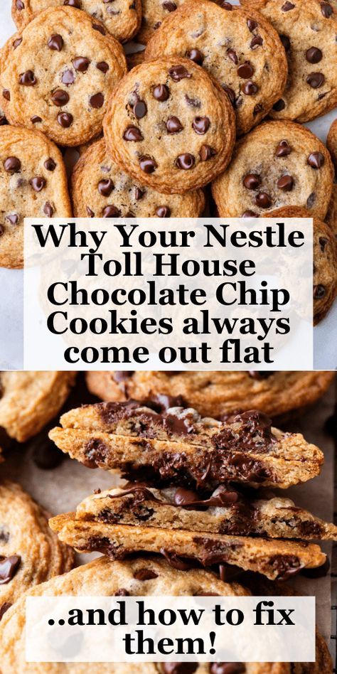 I have gone all in on researching, testing, and perfecting the Toll House Cookie Recipe (including speaking with Toll House themselves). After much trial and error, I have finally perfected the measurements and process for the perfect Toll House chocolate chip cookie, and now I'm sharing that with you! Till House Chocolate Chip Cookies, Toll House Chocolate Chip Cookies Recipe, Cookie Recipes High Altitude, Original Toll House Cookie Recipe, Nestle Chocolate Chip Cookie Recipe, Nestle Toll House Chocolate Chip Cookies, Toll House Cookie Recipe, Toll House Chocolate Chip Cookies, Nestle Tollhouse Chocolate Chip Cookies