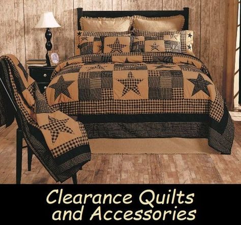 Primitive Bedding, Country Bedding Sets, California King Quilts, Farmhouse Window Treatments, Primitive Star, Country Bedding, King Quilt Sets, Twin Quilt Size, Log Cabin Decor