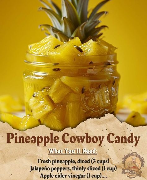 Paula Deen's  Family Kitchen | How about this recipe for Pineapple Cowboy Candy | Facebook Pineapple Cowboy Candy, Clean Eating Deserts, Bbq Baked Beans, Cowboy Candy, Canning Ideas, Grandma Cooking, Jam Recipes Homemade, Candy Recipes Homemade, Fresh Pineapple