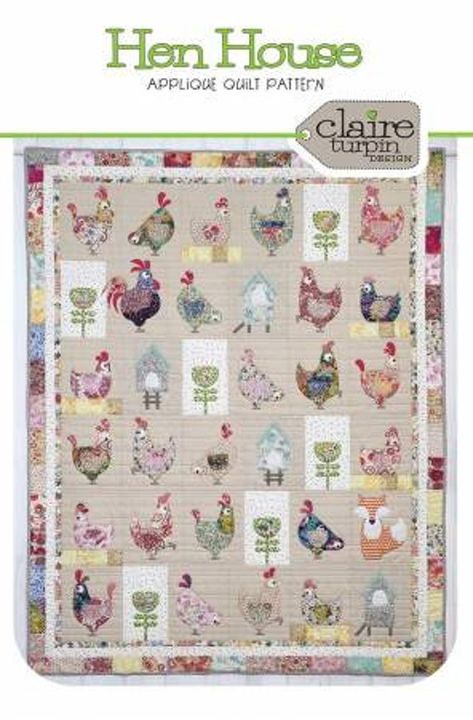 House Applique, Chicken Craft, Quilt Pictures, Girl Quilts Patterns, House Quilt Patterns, Chicken Quilt, Elephant Quilt, Appliqué Quilts, Raw Edge Applique