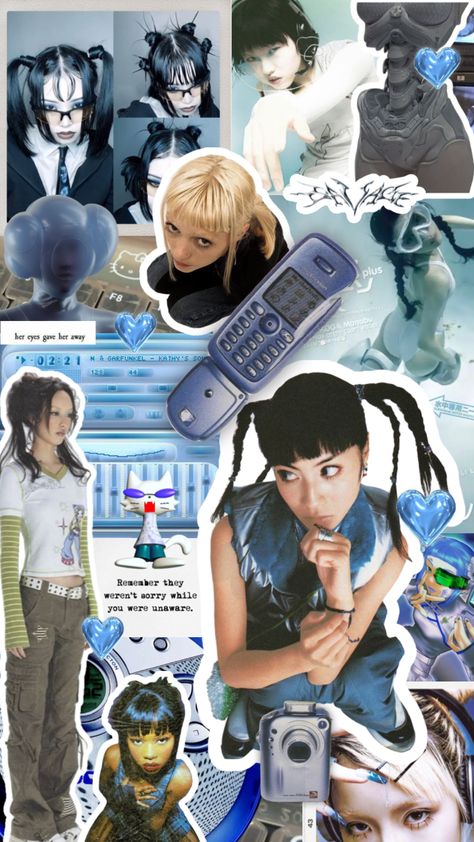 #cybery2k #cyberfuturism #cyber #aesthetic #moodboard Neo Y2k, Y2k Futurism, Anime Tank, Art Y2k, Cybergoth Anime, Powerpuff Girls Fanart, 90 Anime, Anime News, Moodboard Aesthetic