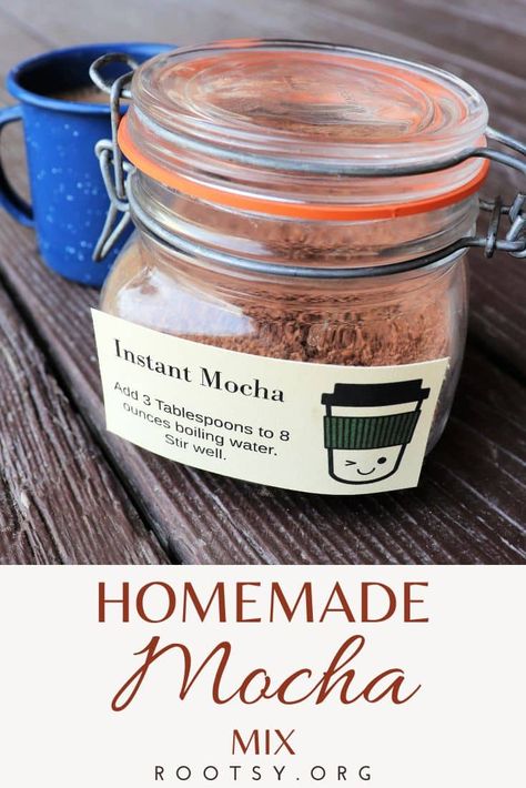 Mocha Hot Chocolate Mix Recipe, Instant Mocha Mix Recipe, Dry Coffee Mix Recipes, Christmas Coffee Mix Recipe, Hot Drink Mixes Christmas Gifts, Instant Coffee Mix Recipes, Mug Mixes, Dry Drink Mix Recipes, Instant Tea Mix Recipes